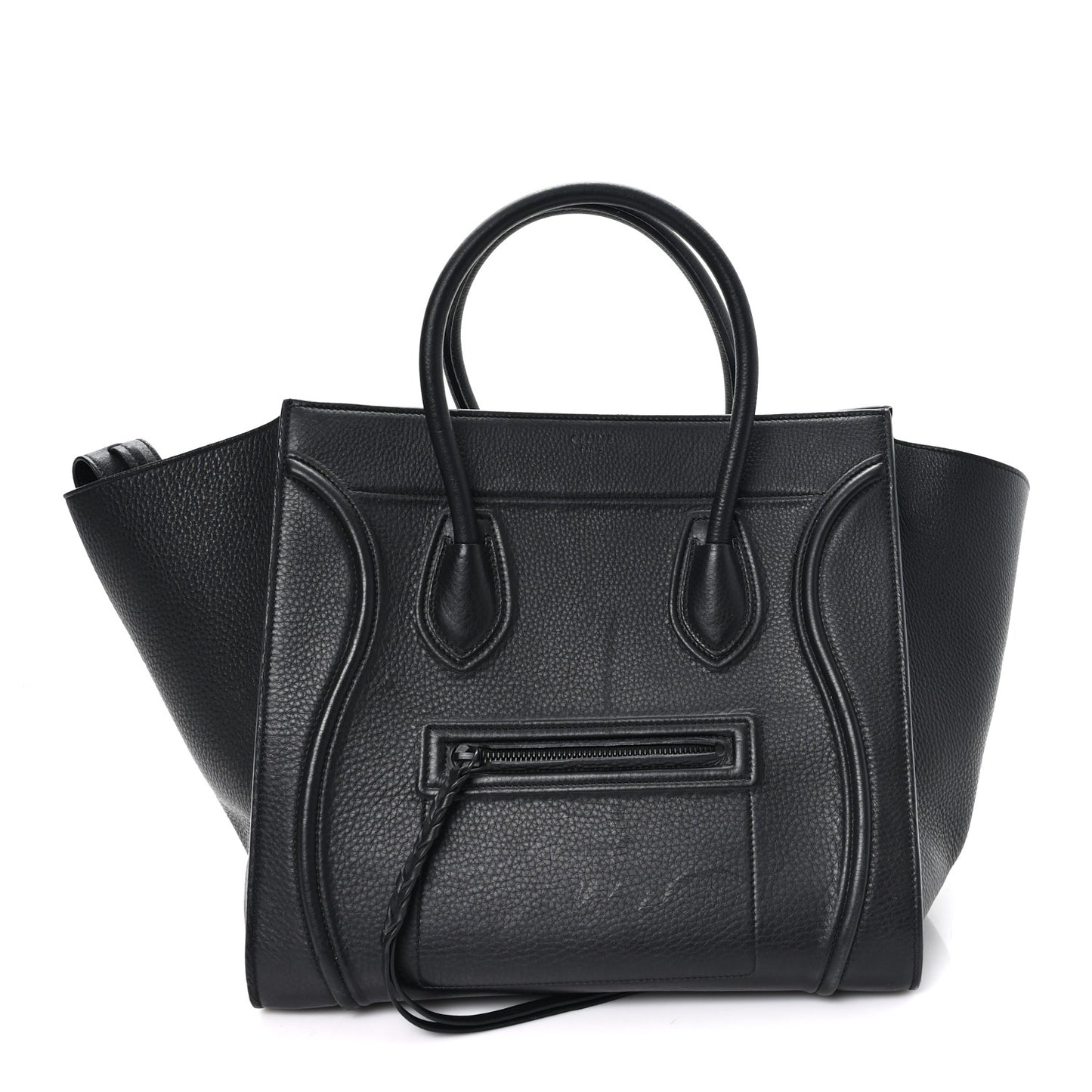 Supple Calfskin Medium Phantom Luggage Black