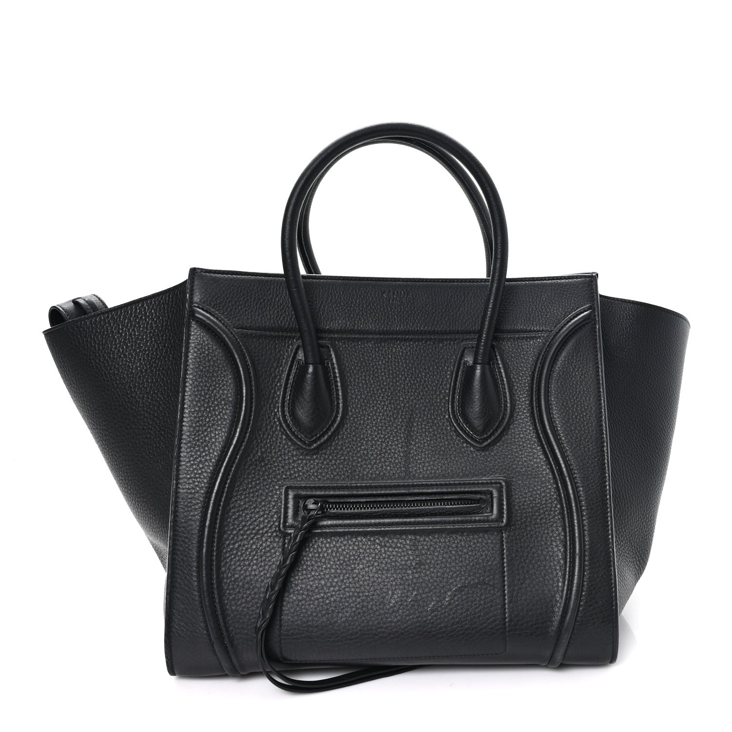 Celine Supple Calfskin Medium Phantom Luggage Black 1 of 10