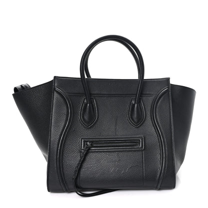 Celine Supple Calfskin Medium Phantom Luggage Black 1 of 10