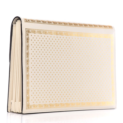 Gucci X SEGA Calfskin GUCCY Stars Portfolio Bag Mystic White Gold 3 of 11