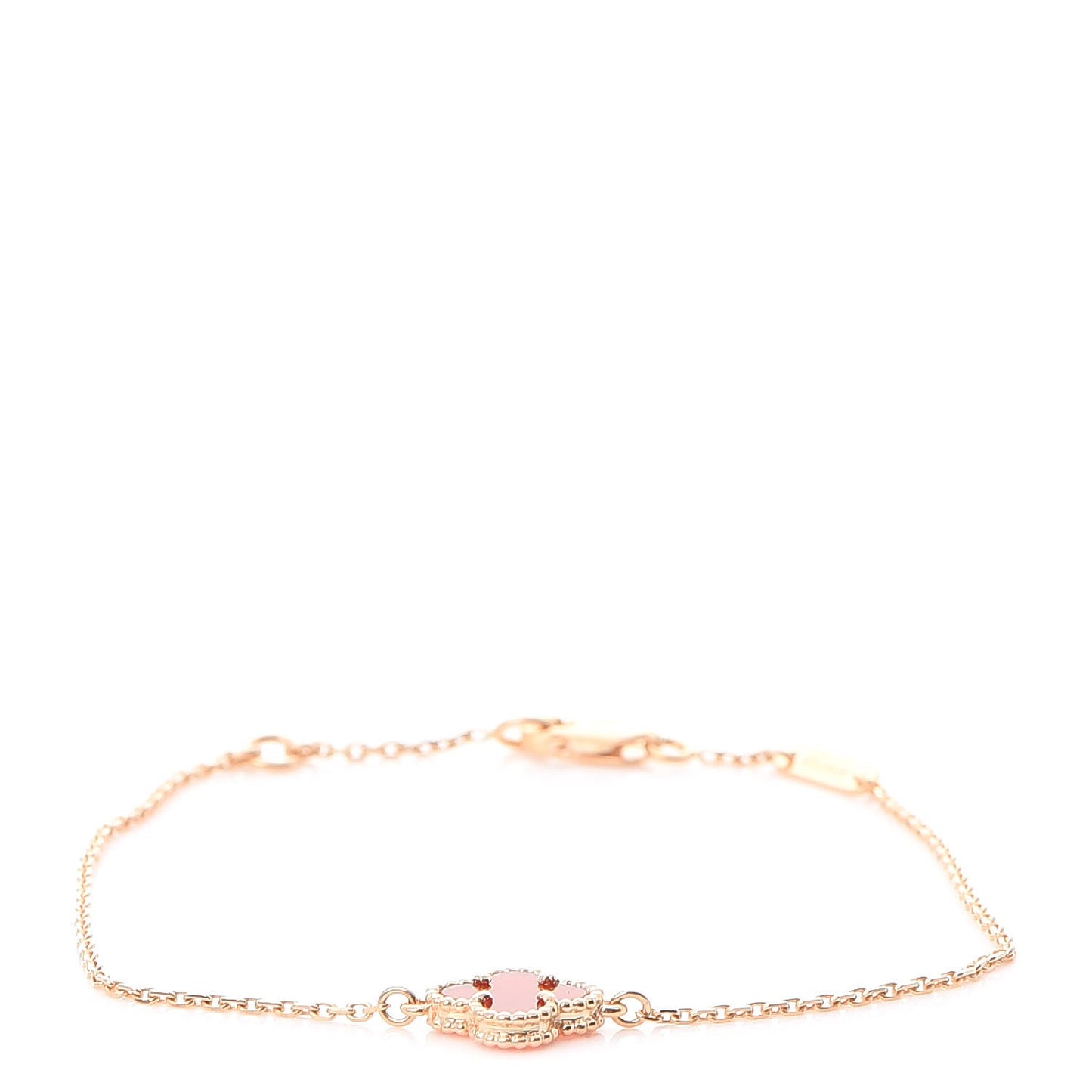 18K Rose Gold Carnelian Sweet Alhambra Bracelet
