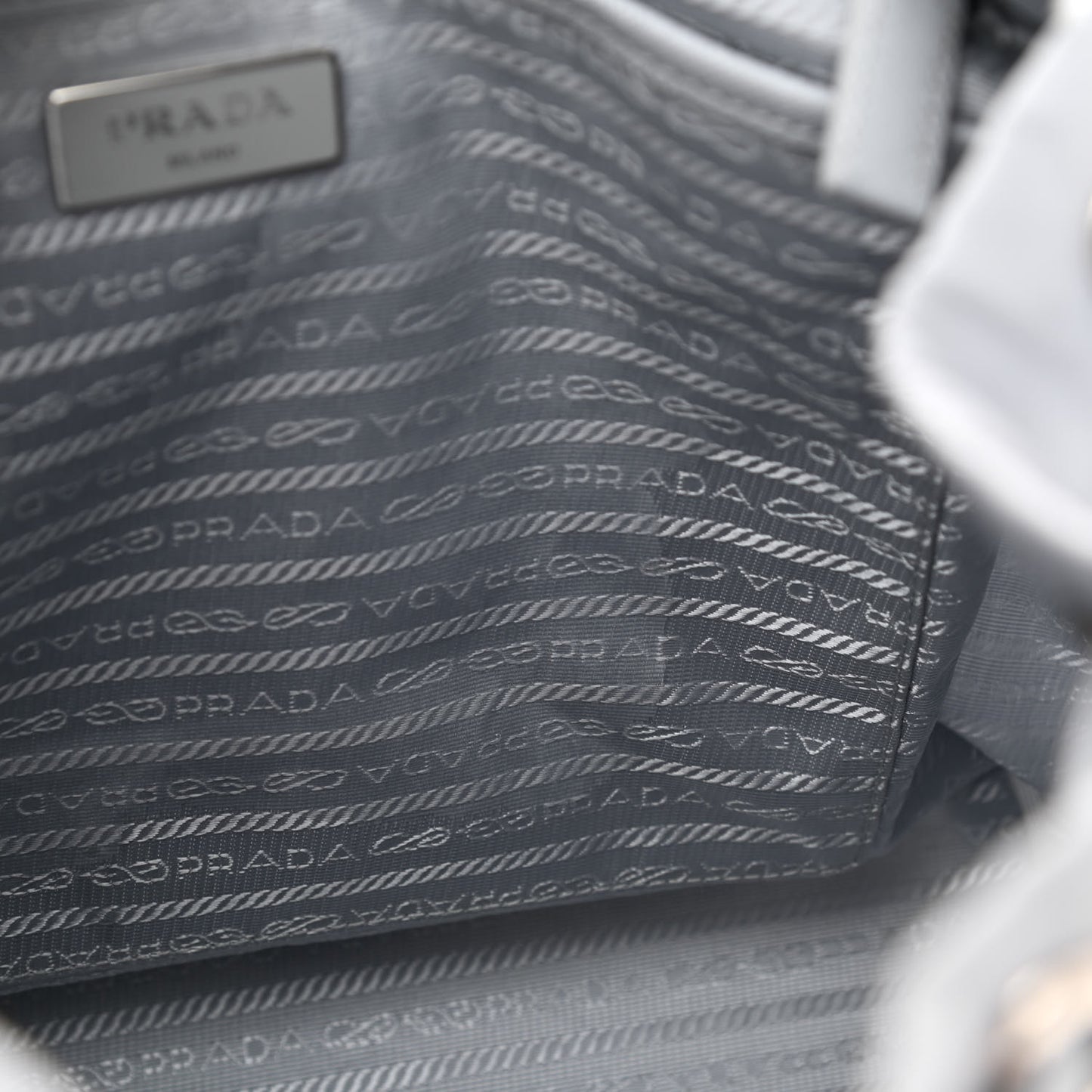 Tessuto Nylon Vela Small Backpack Light Grey