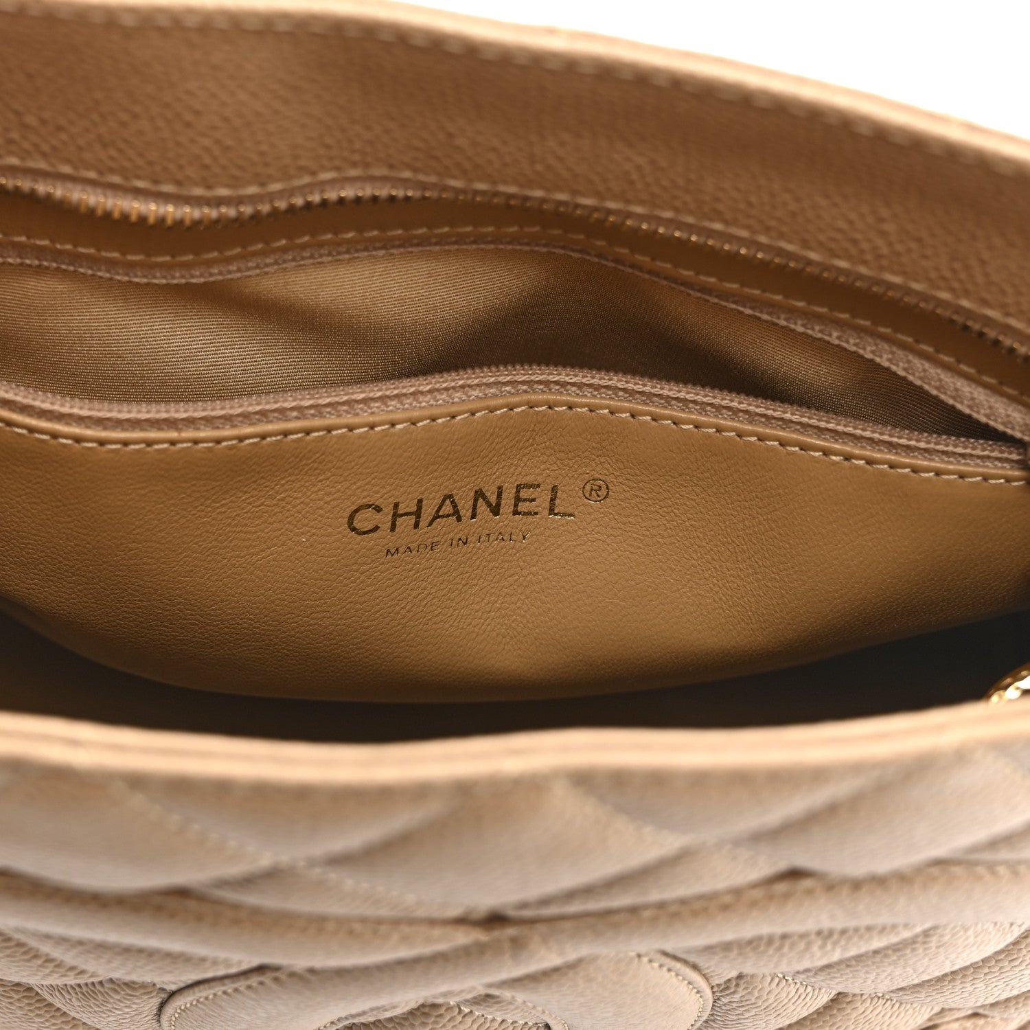 Chanel Caviar Quilted Medallion Tote Beige 6 of 10