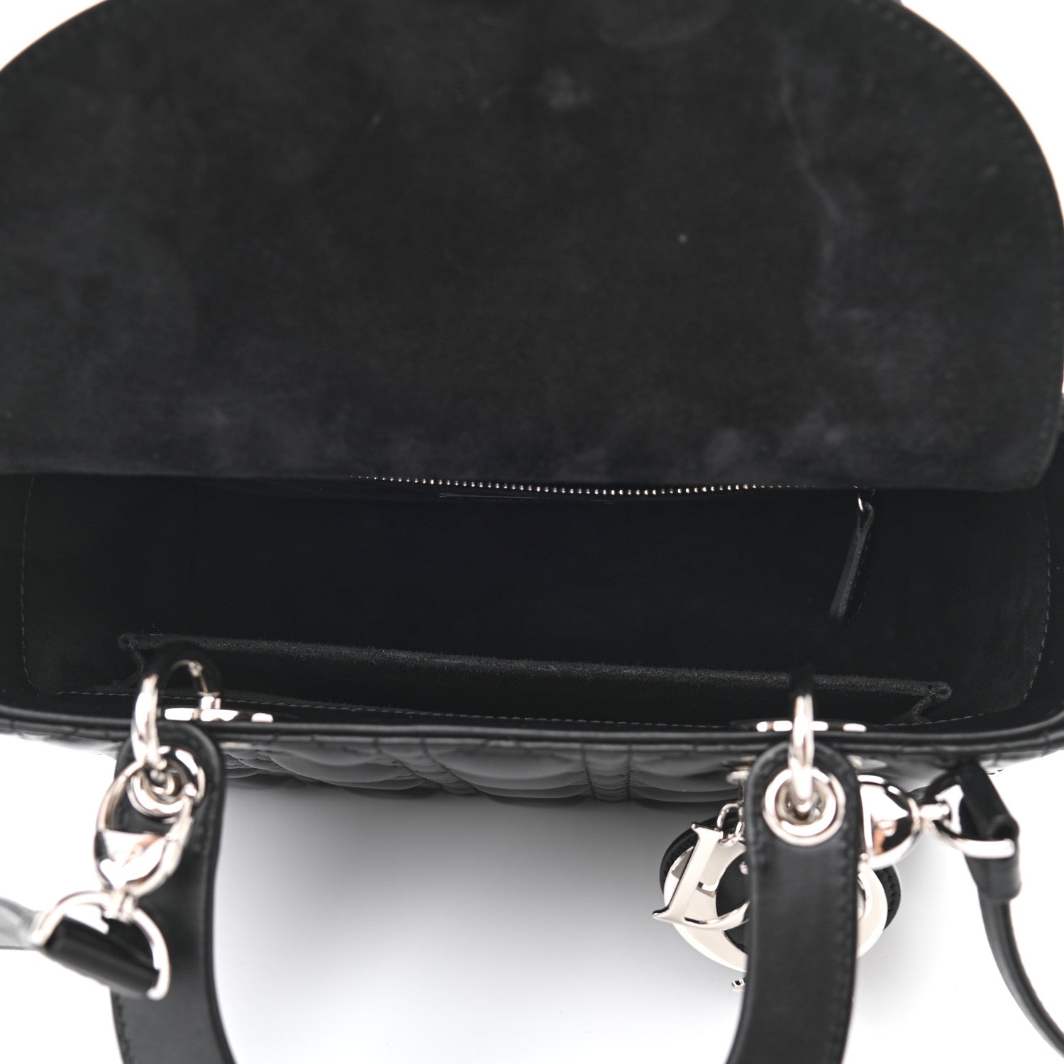 Christian Dior Lambskin Cannage Medium Lady Dior Black 5 of 9