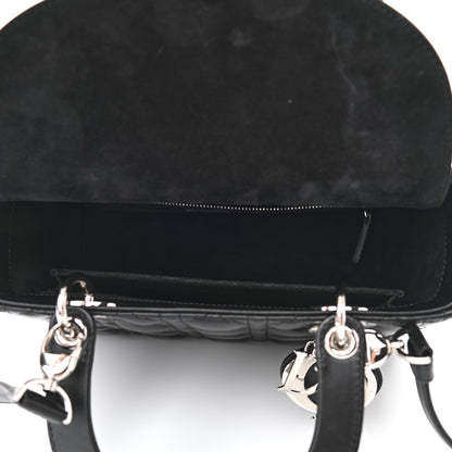 Christian Dior Lambskin Cannage Medium Lady Dior Black 5 of 9