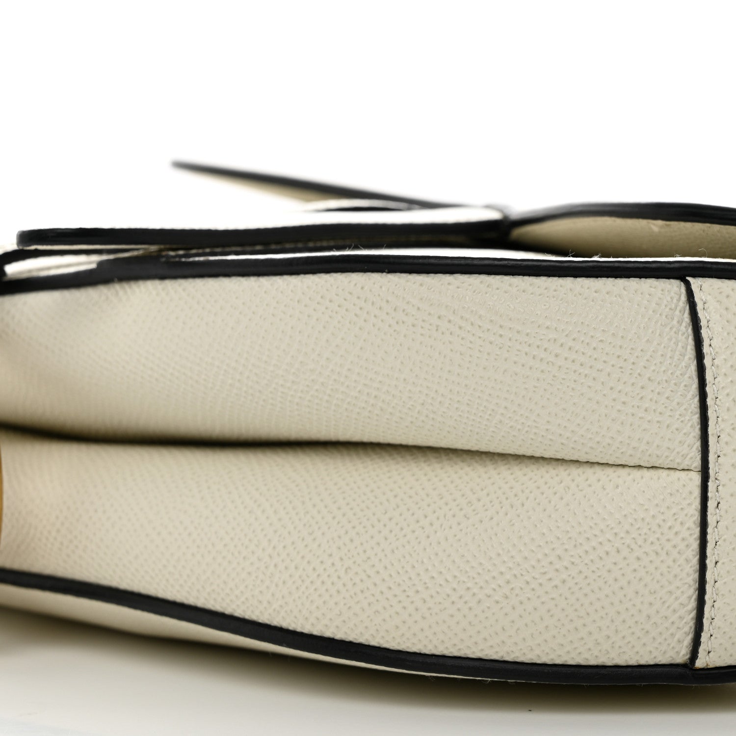 Christian Dior Grained Calfskin Saddle Bag White 10 of 10