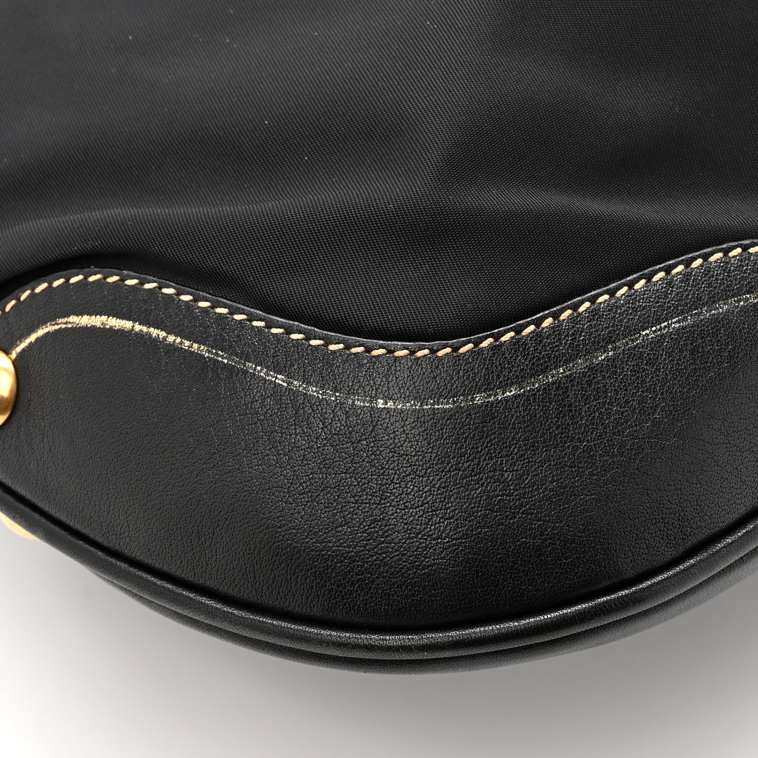 Prada Tessuto Nylon Soft Calf Small Tote Black 13 of 16