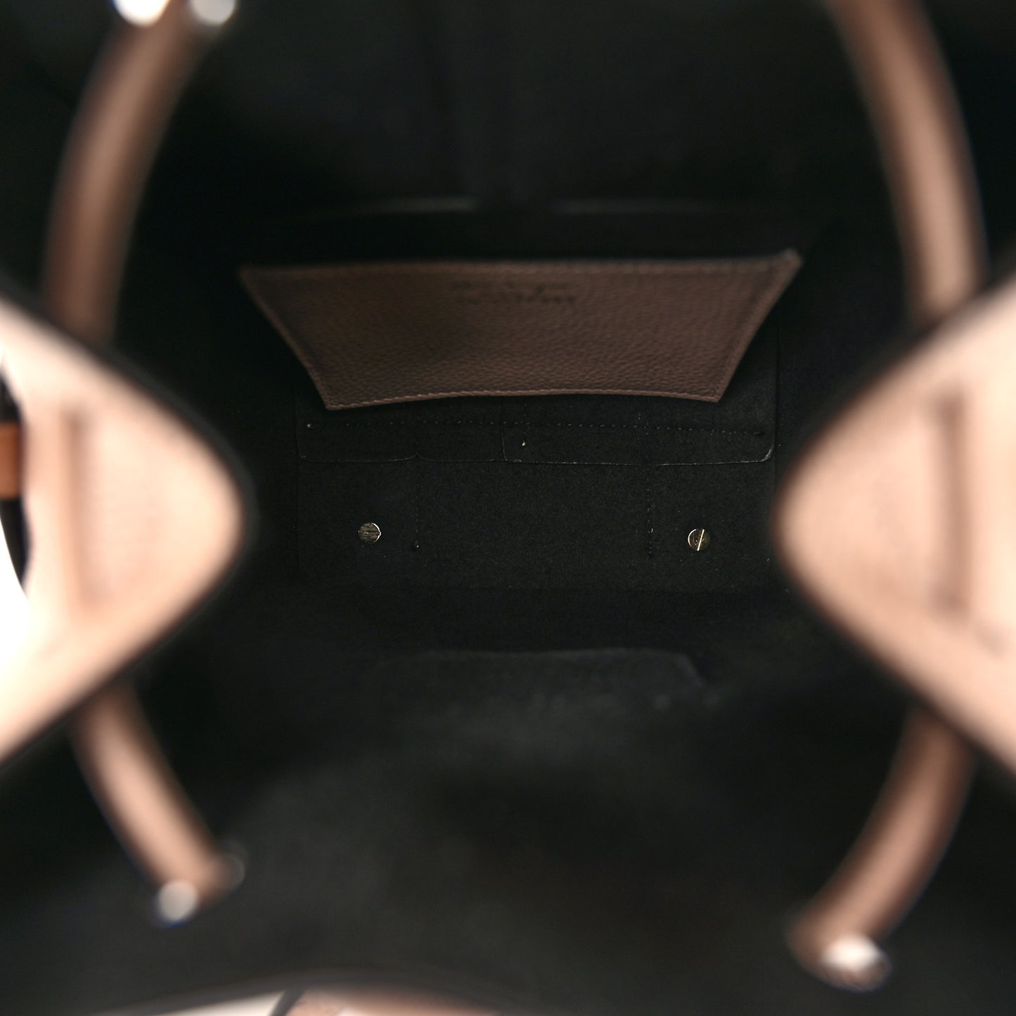 Grained Calfskin Mini Gancino Bucket Bag Amaretti