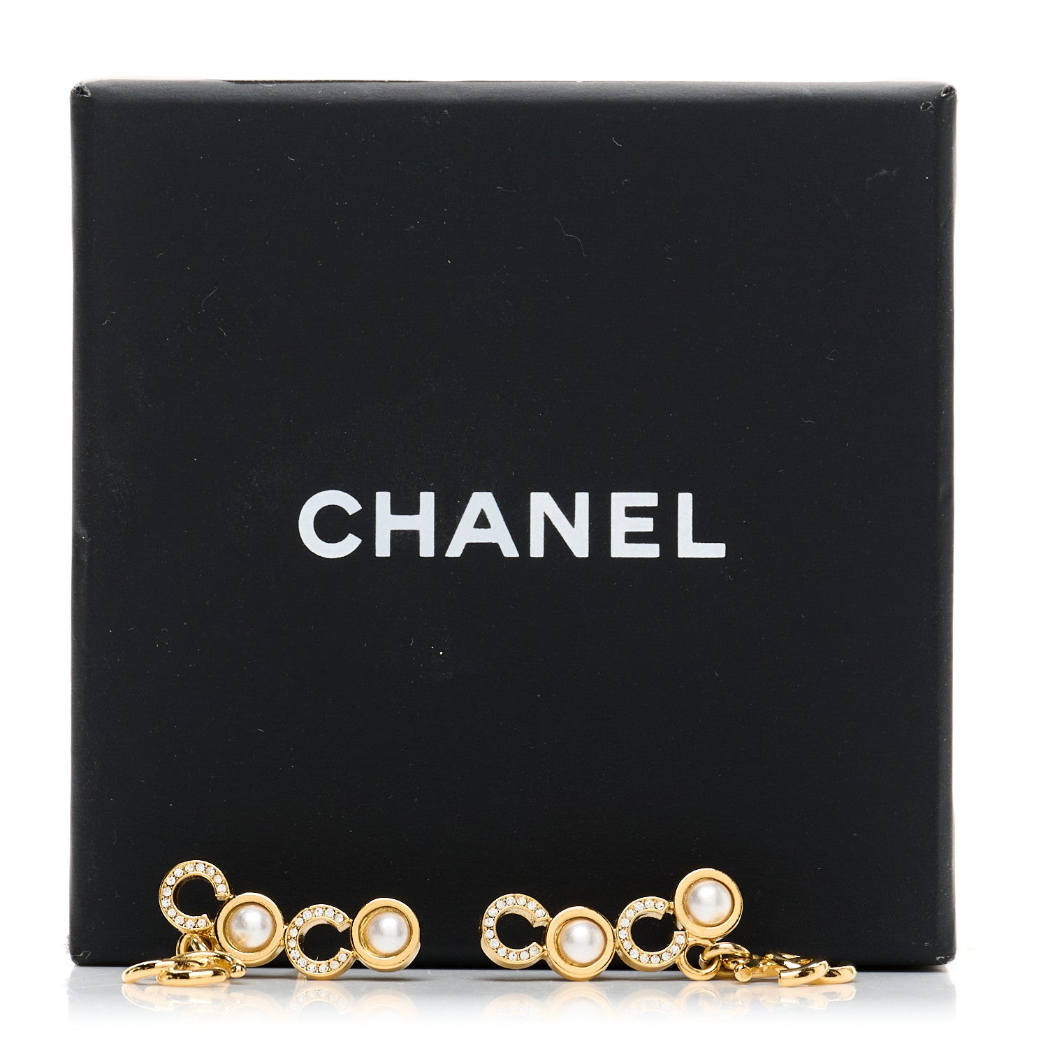 Chanel Pearl Coco Earrings Gold 5 of 5