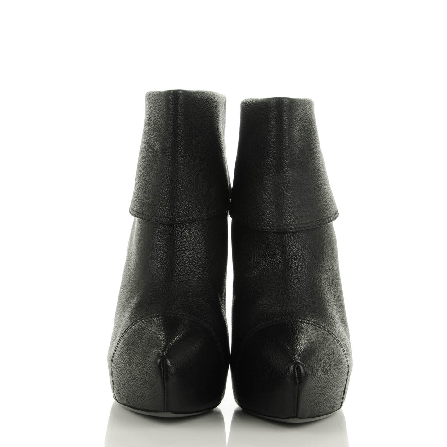 Grained Goatskin Queen Ankle Boots 40 Black