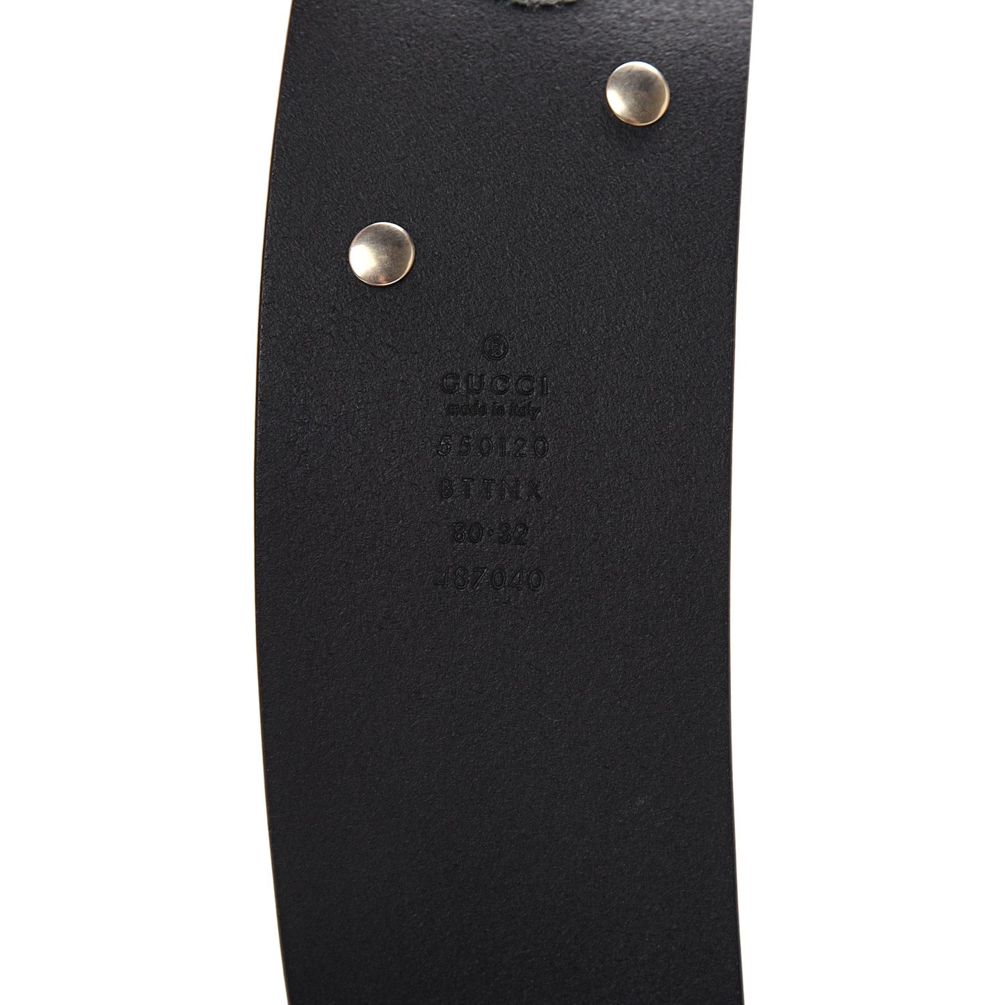 Calfskin Studded Torchon GG Marmont Selleria Belt 80 32 Black Multicolor