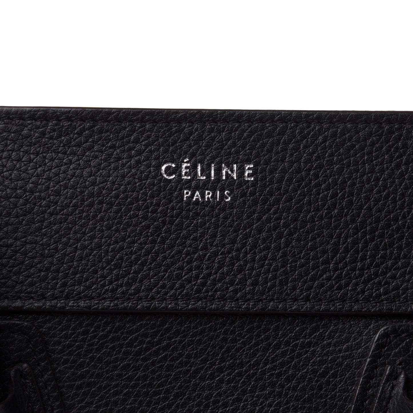 Drummed Calfskin Mini Luggage Black