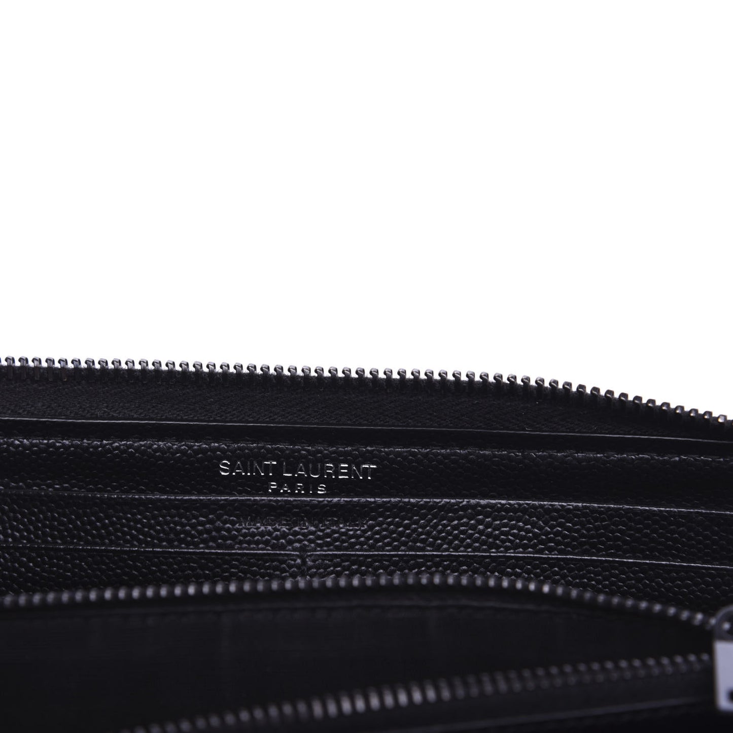Grain De Poudre Matelasse Chevron Monogram Zip Around Wallet Black