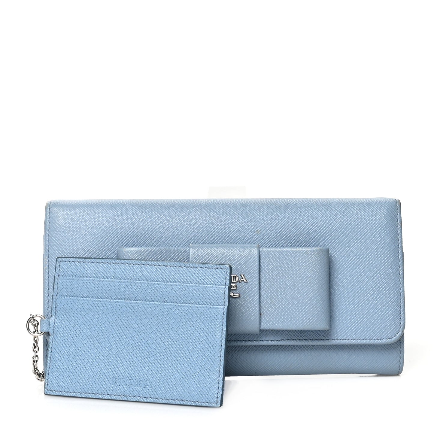 Saffiano Fiocco Bow Continental Wallet Astrale