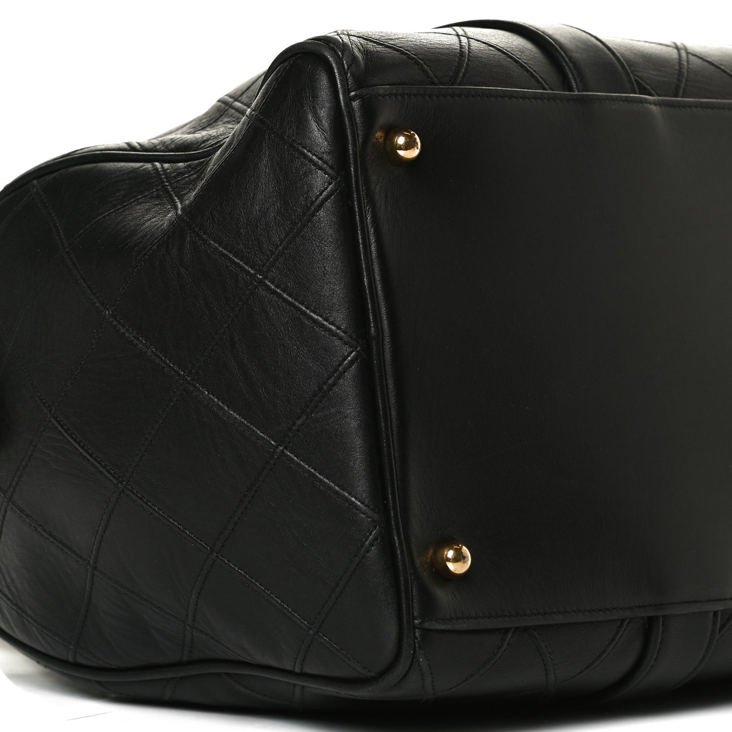 Calfskin Stitched CC Boston Black