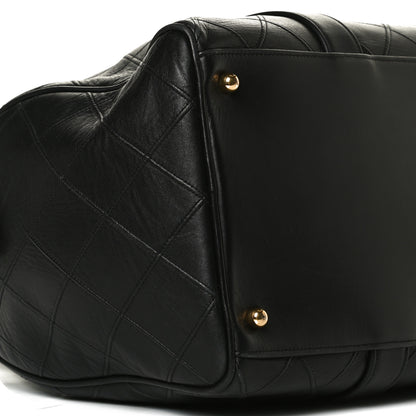 Chanel Calfskin Stitched CC Boston Black 9 of 16