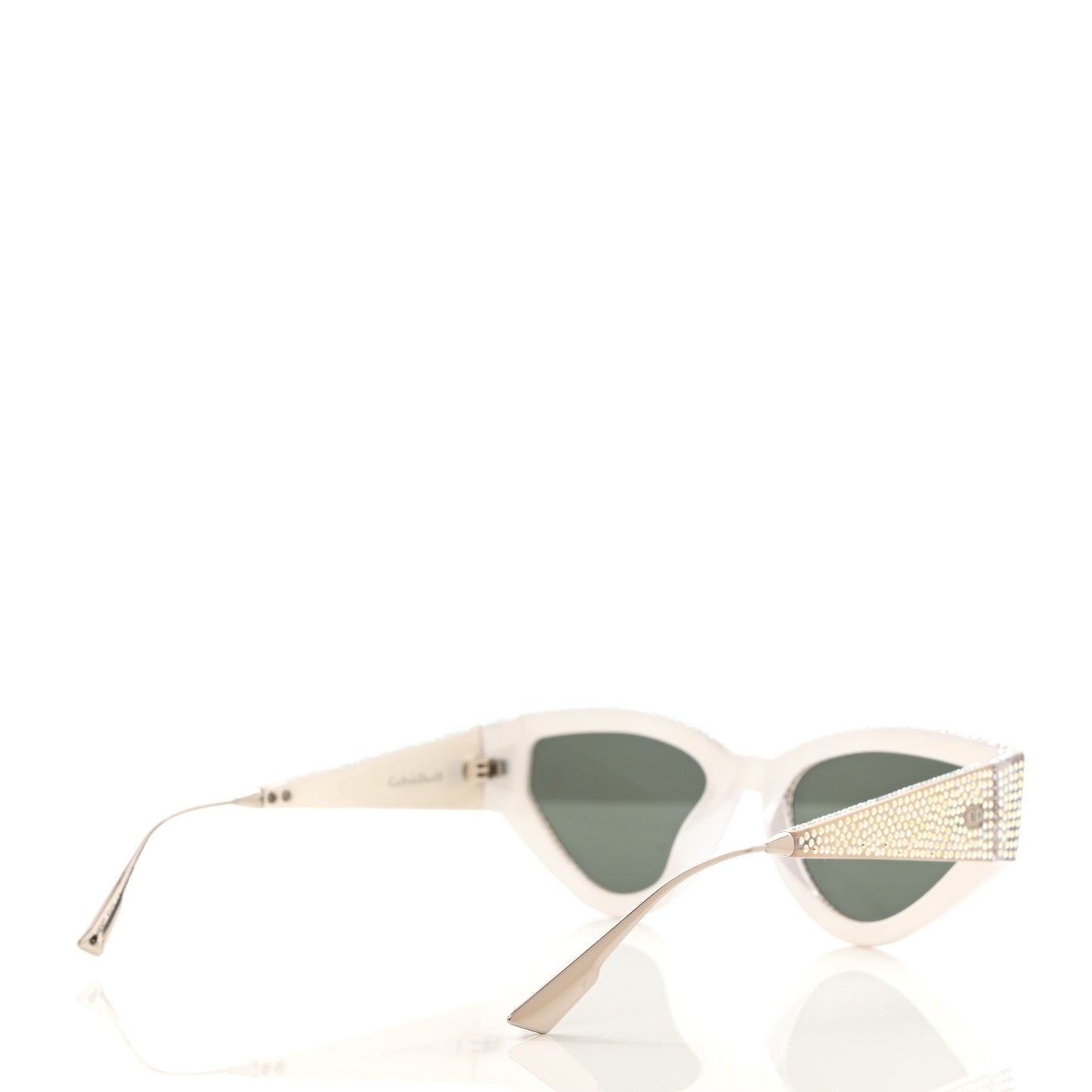 Acetate Crystal CatStyleDior1S Sunglasses Silver