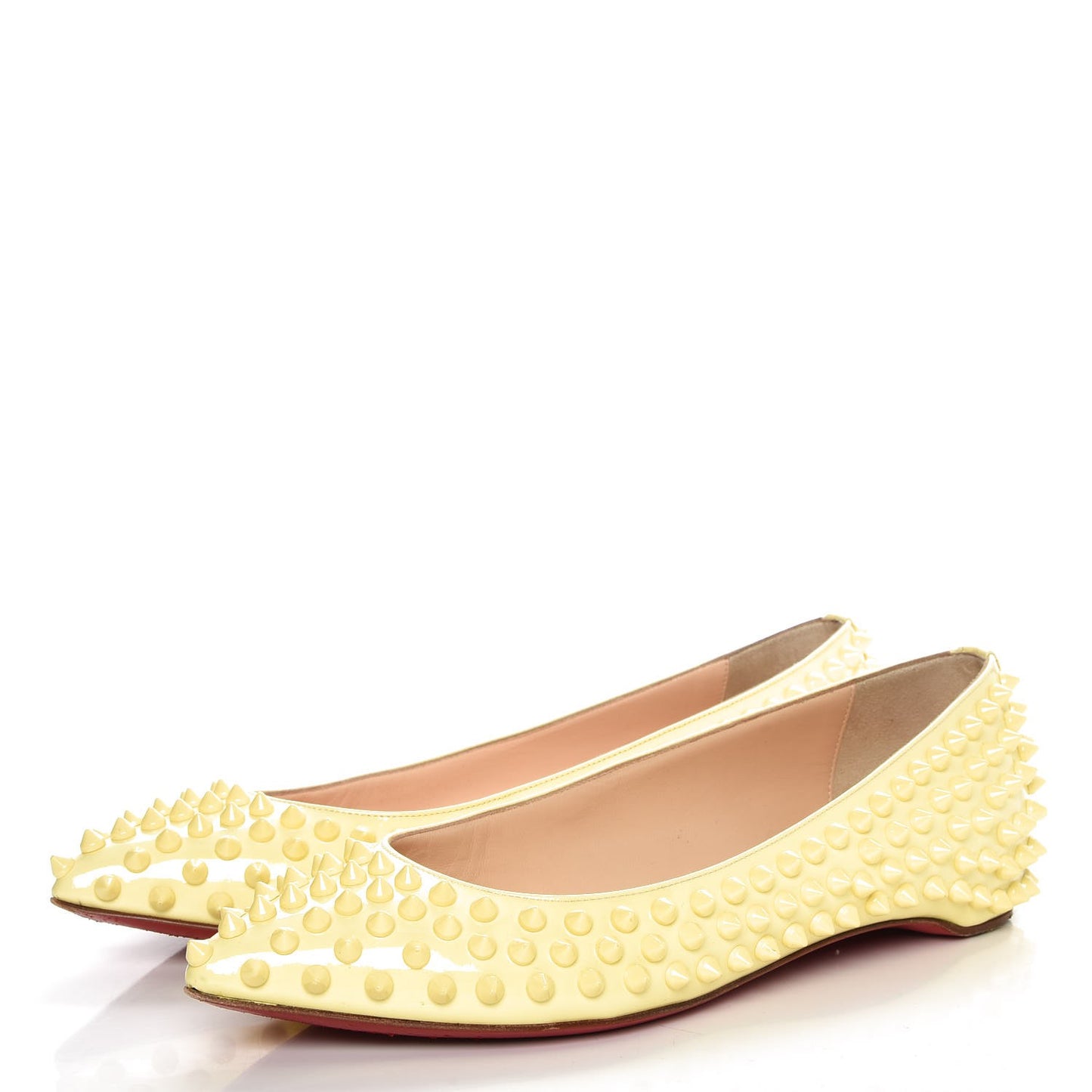 Patent Pigalle Spikes Flats 35.5 Lemon