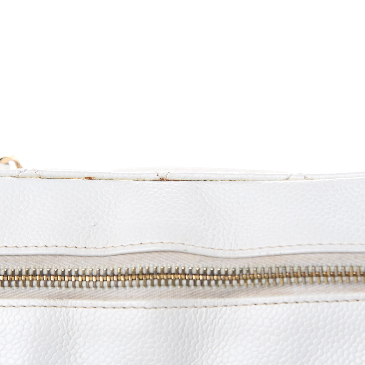 Caviar Quilted Hobo White
