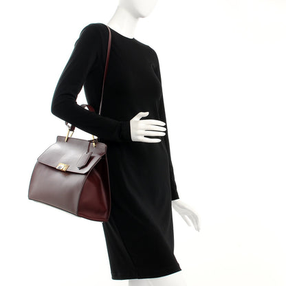 Balenciaga Smooth Calfskin Le Dix M Cartable Shoulder Bag Aubergine 2 of 10
