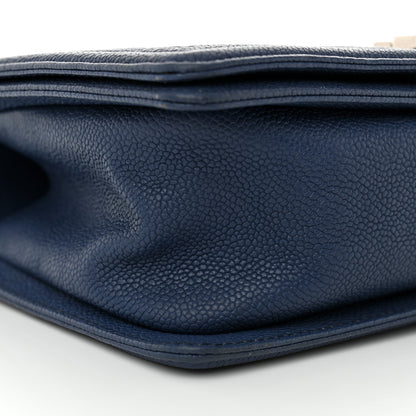 Chanel Iridescent Caviar Quilted Medium Boy Flap Blue 9 of 10