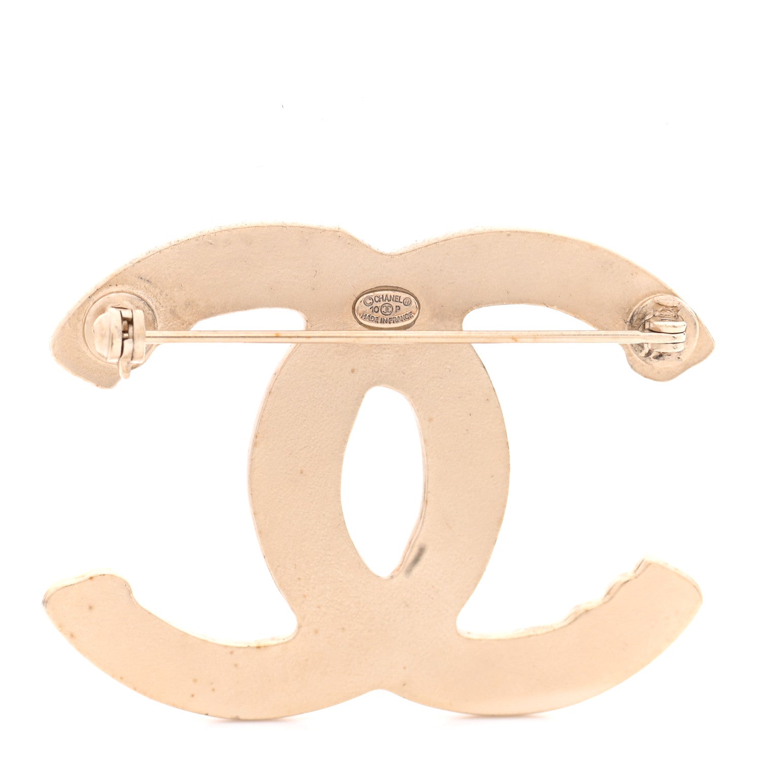 Chanel Enamel Crystal CC Brooch Gold 3 of 5