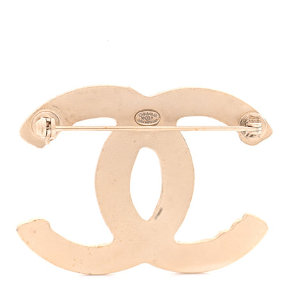 Chanel Enamel Crystal CC Brooch Gold 3 of 5