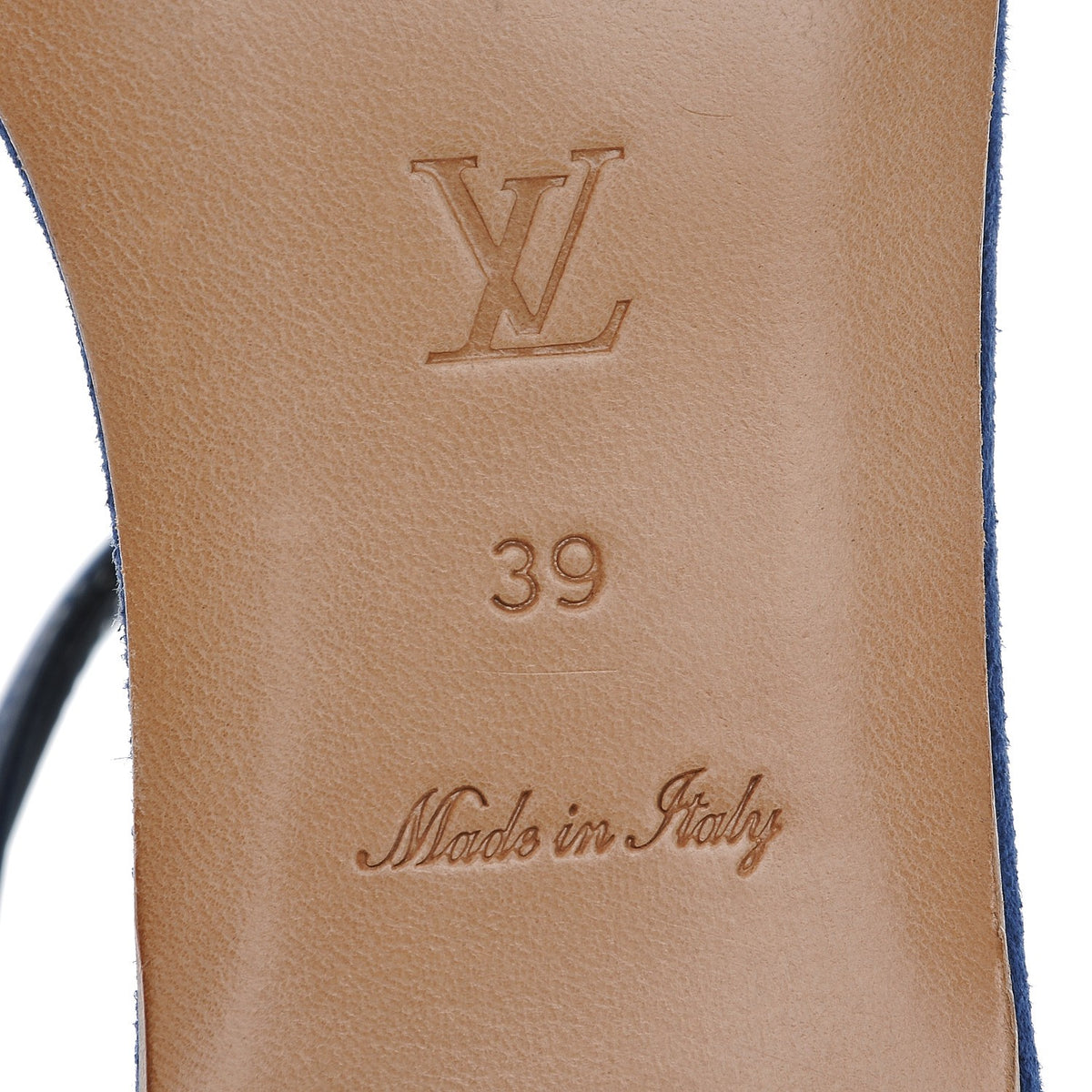 Suede Patent Calfskin Vaniglia Sandals 39 Blue