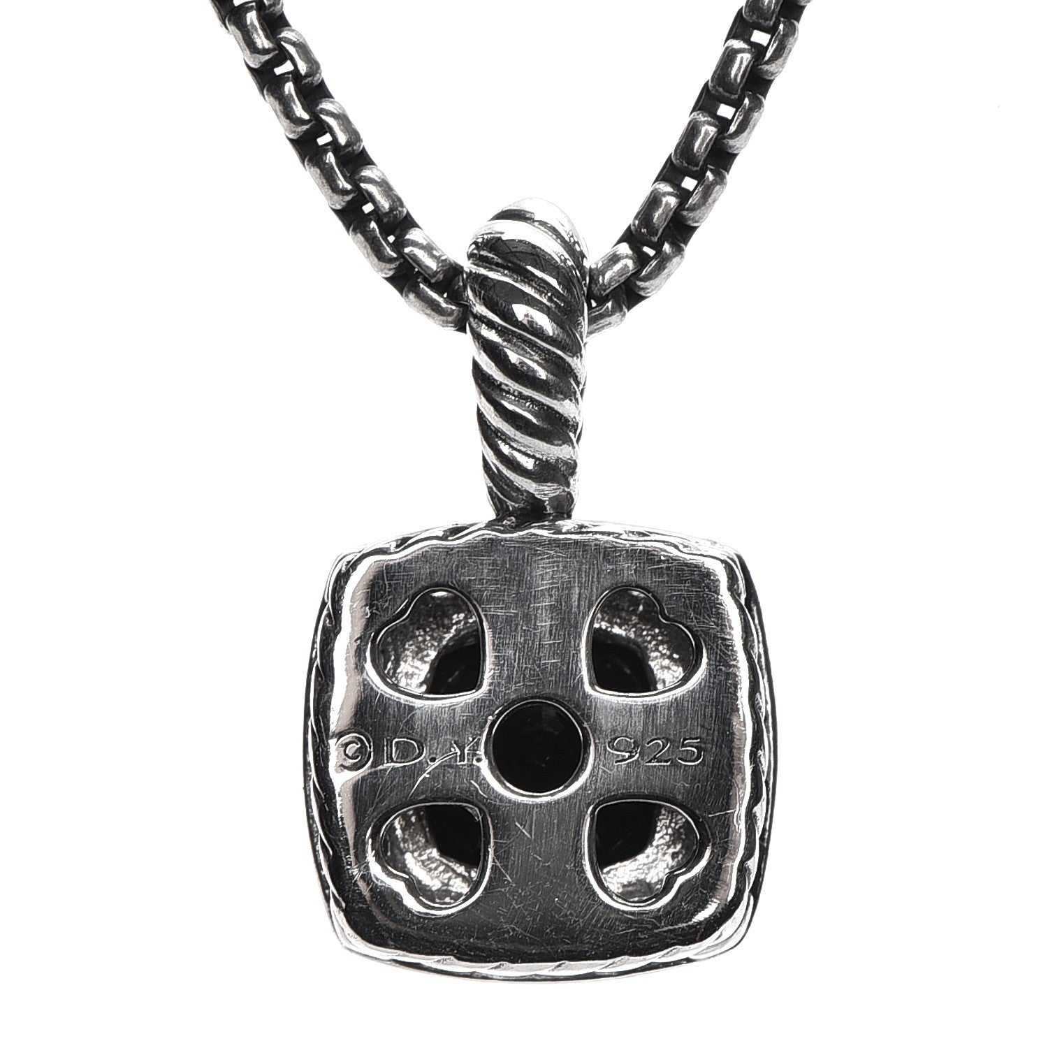 David Yurman Sterling Silver Diamond Black Onyx 7mm Petite Albion Necklace 6 of 6