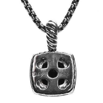 David Yurman Sterling Silver Diamond Black Onyx 7mm Petite Albion Necklace 6 of 6
