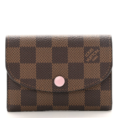 Louis Vuitton Damier Ebene Rosalie Coin Purse Rose Ballerine 1 of 6