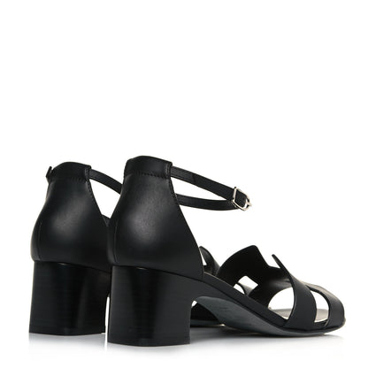 Hermes Calfskin Encens 50 Sandals 38.5 Black 4 of 7