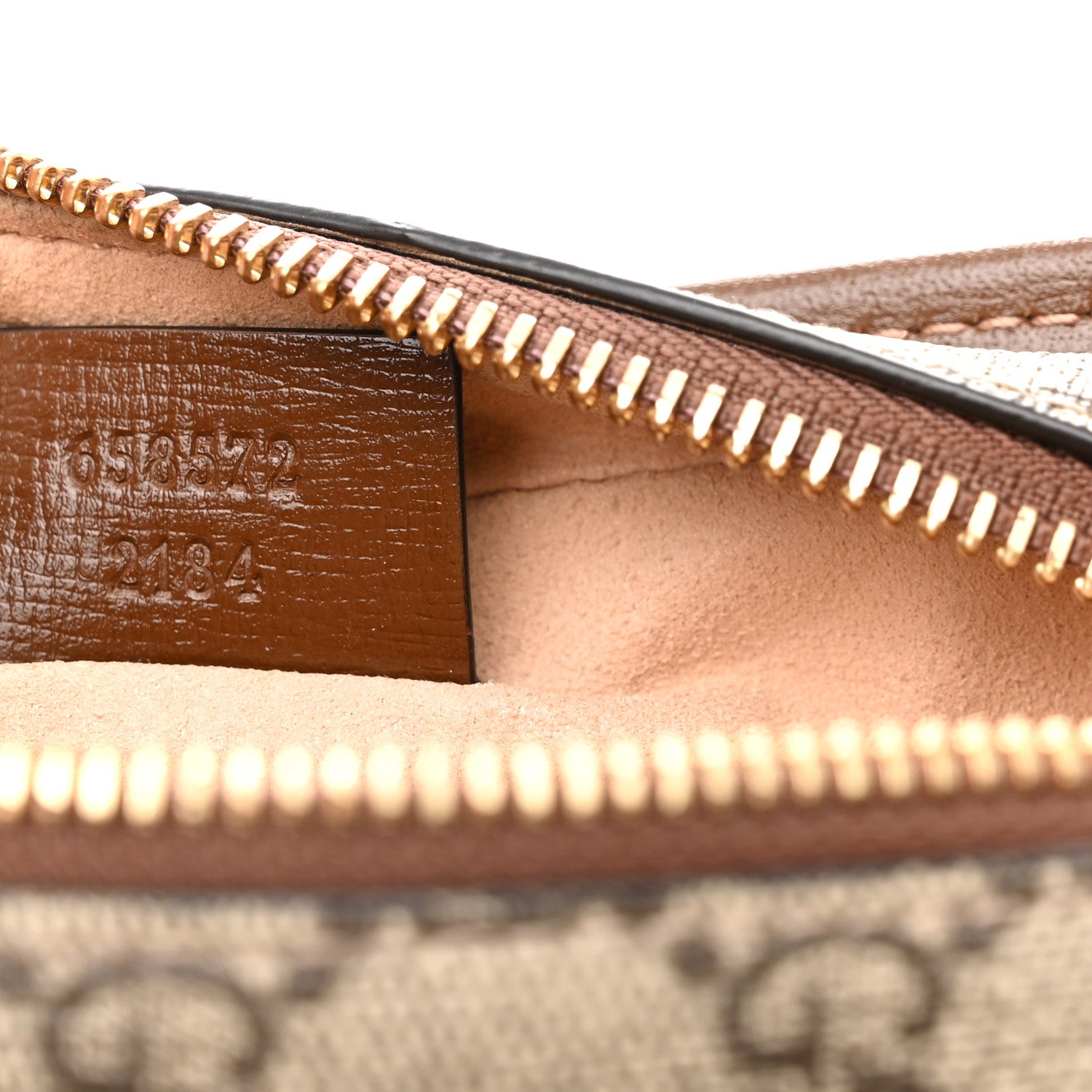 Gucci GG Supreme Monogram Azalea Calfskin Mini Retro Interlocking G Shoulder Bag Beige Ebony Brown Sugar 7 of 11