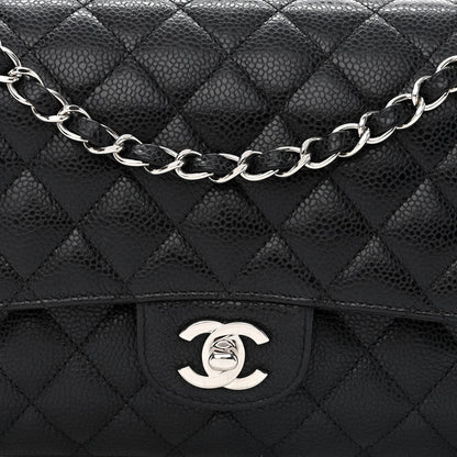 Chanel Caviar Quilted Medium Double Flap Black 8 of 11