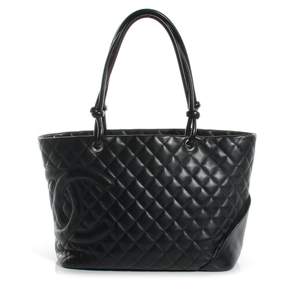Chanel Calfskin Quilted Large Cambon Tote Black 1 of 9