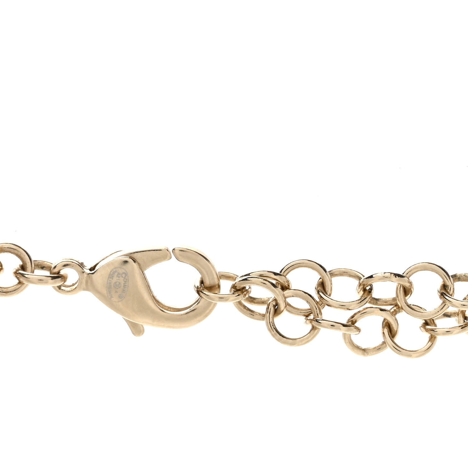 Chanel Lambskin Crystal Heart Choker Necklace Black Gold Pink 4 of 4