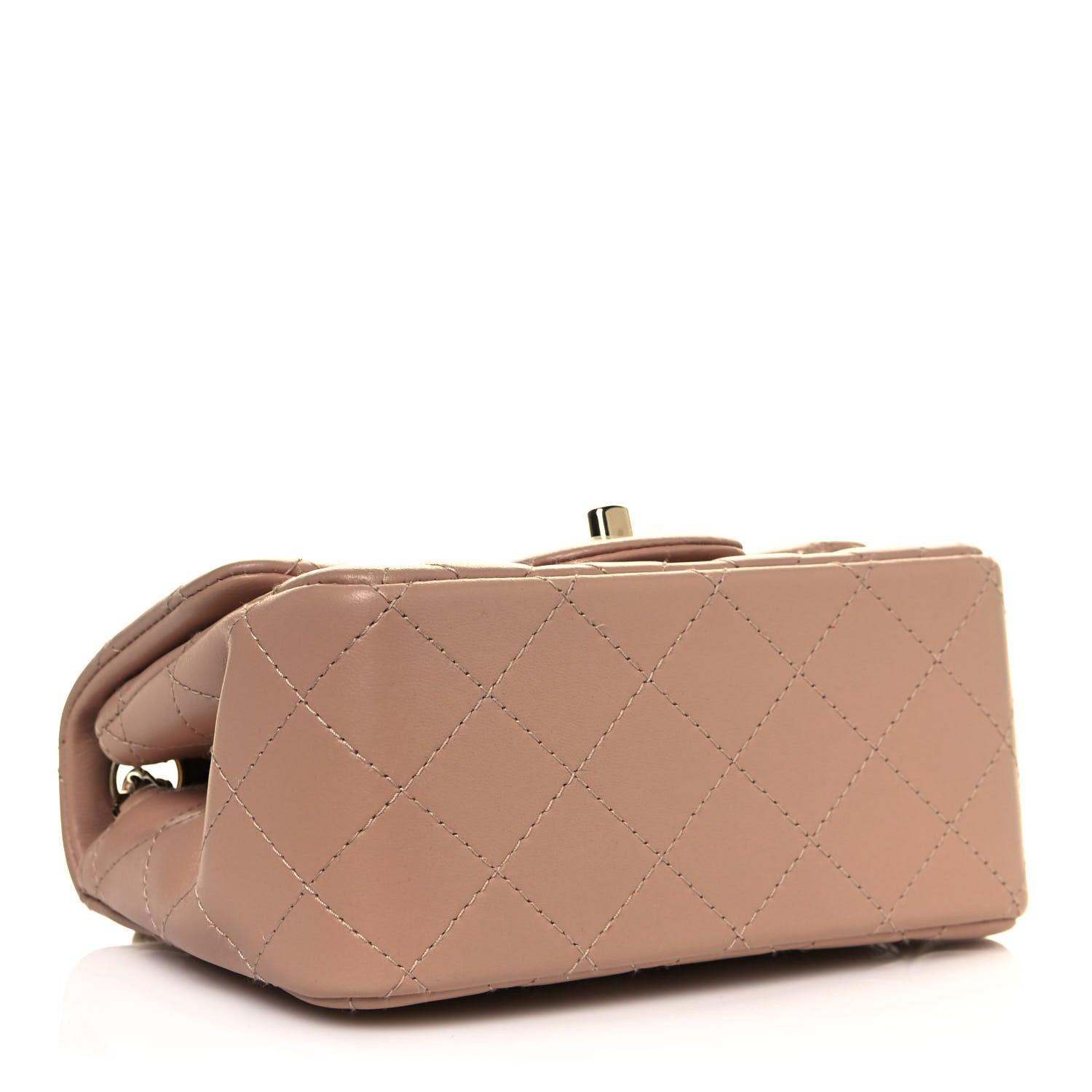 Chanel Lambskin Quilted Mini Square Flap Beige 4 of 13