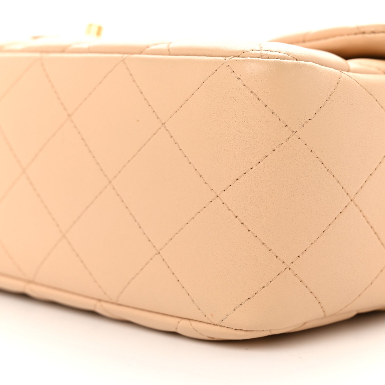 Chanel Lambskin Quilted Jumbo Single Flap Beige Clair 10 of 11