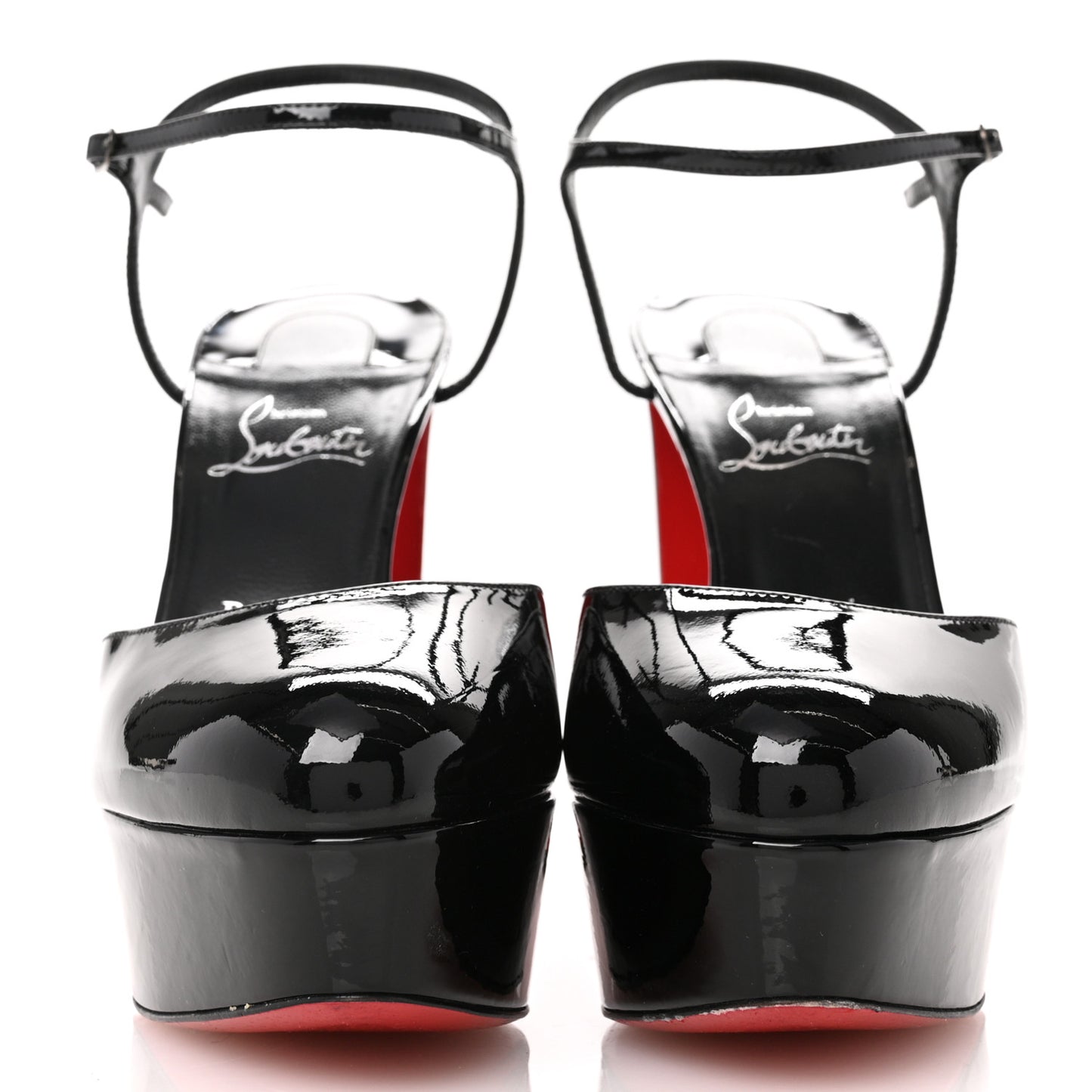Patent Loo 130 Platform Sandals 40.5 Black