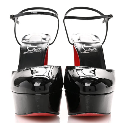 Christian Louboutin Patent Loo 130 Platform Sandals 40.5 Black 3 of 8