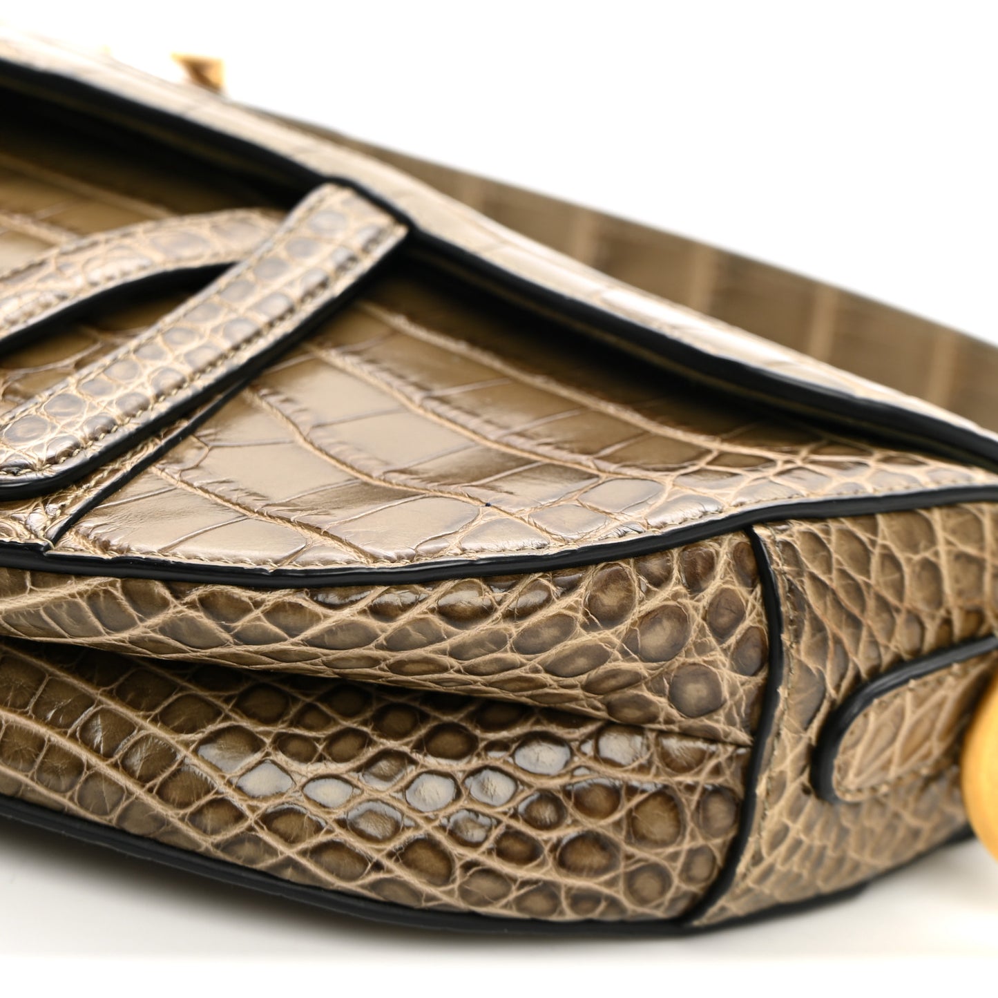 Alligator Saddle Bag Green