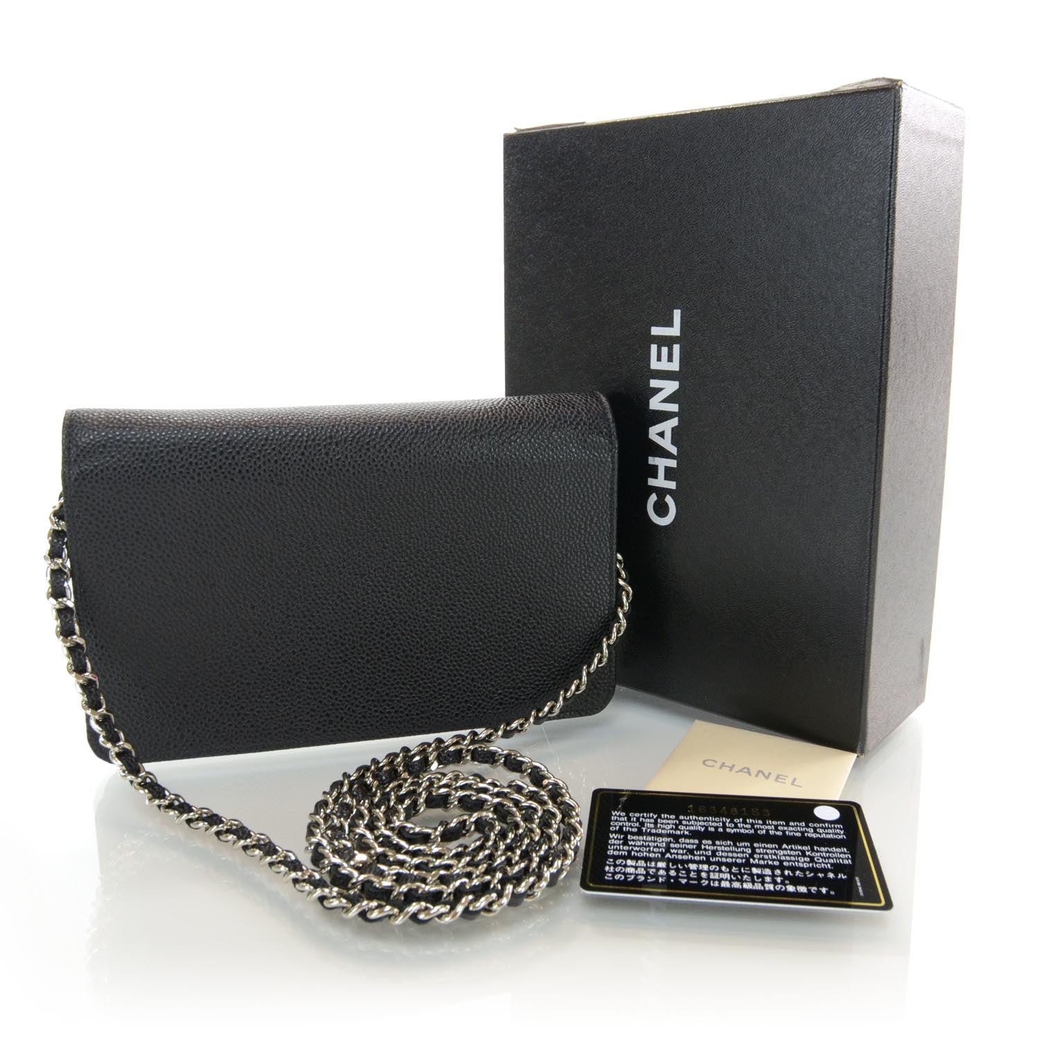 Chanel Caviar Wallet on Chain WOC Black 3 of 8