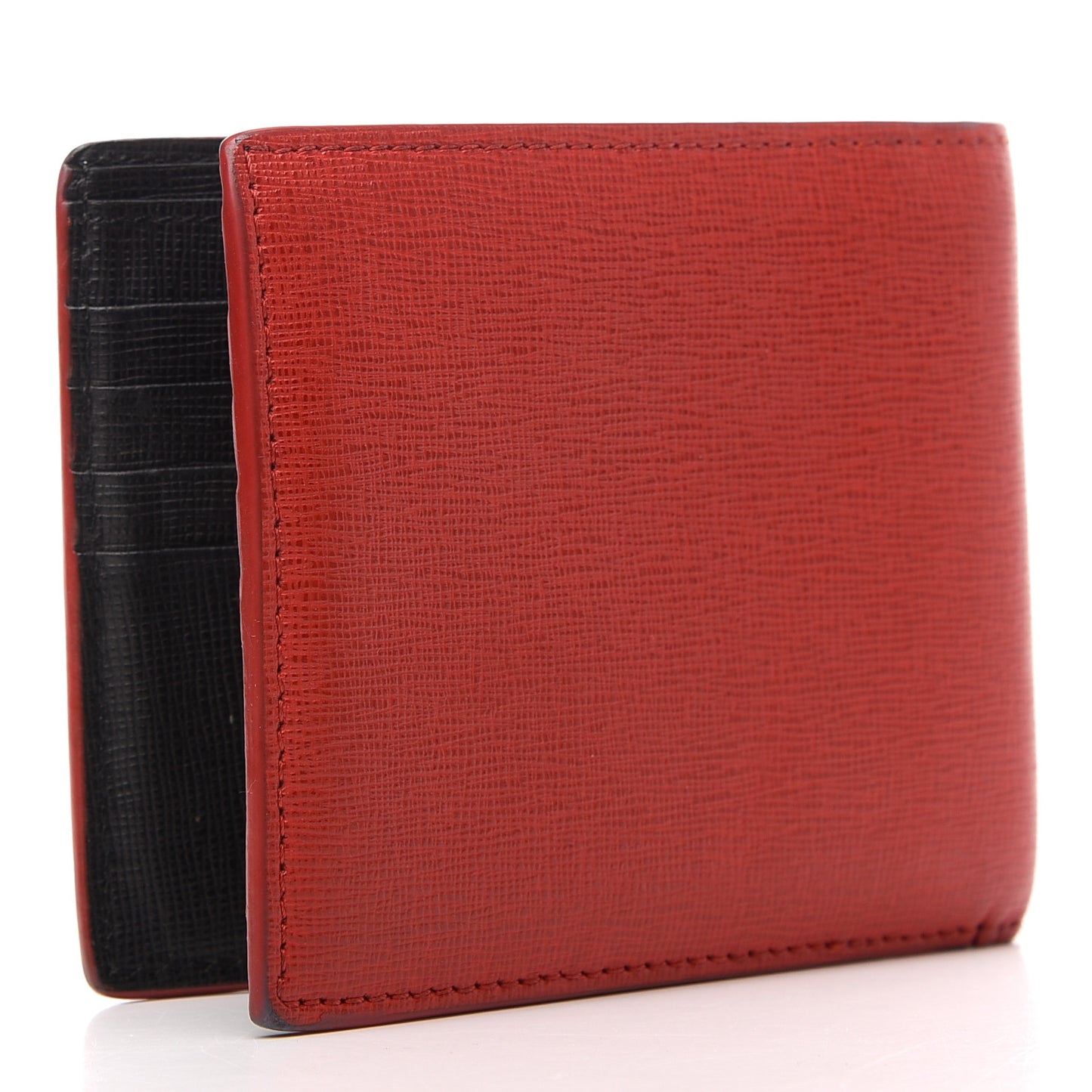 Vitello Elite Flamingo Lightning Monster Eyes Bi-Fold Wallet Rosso White Black