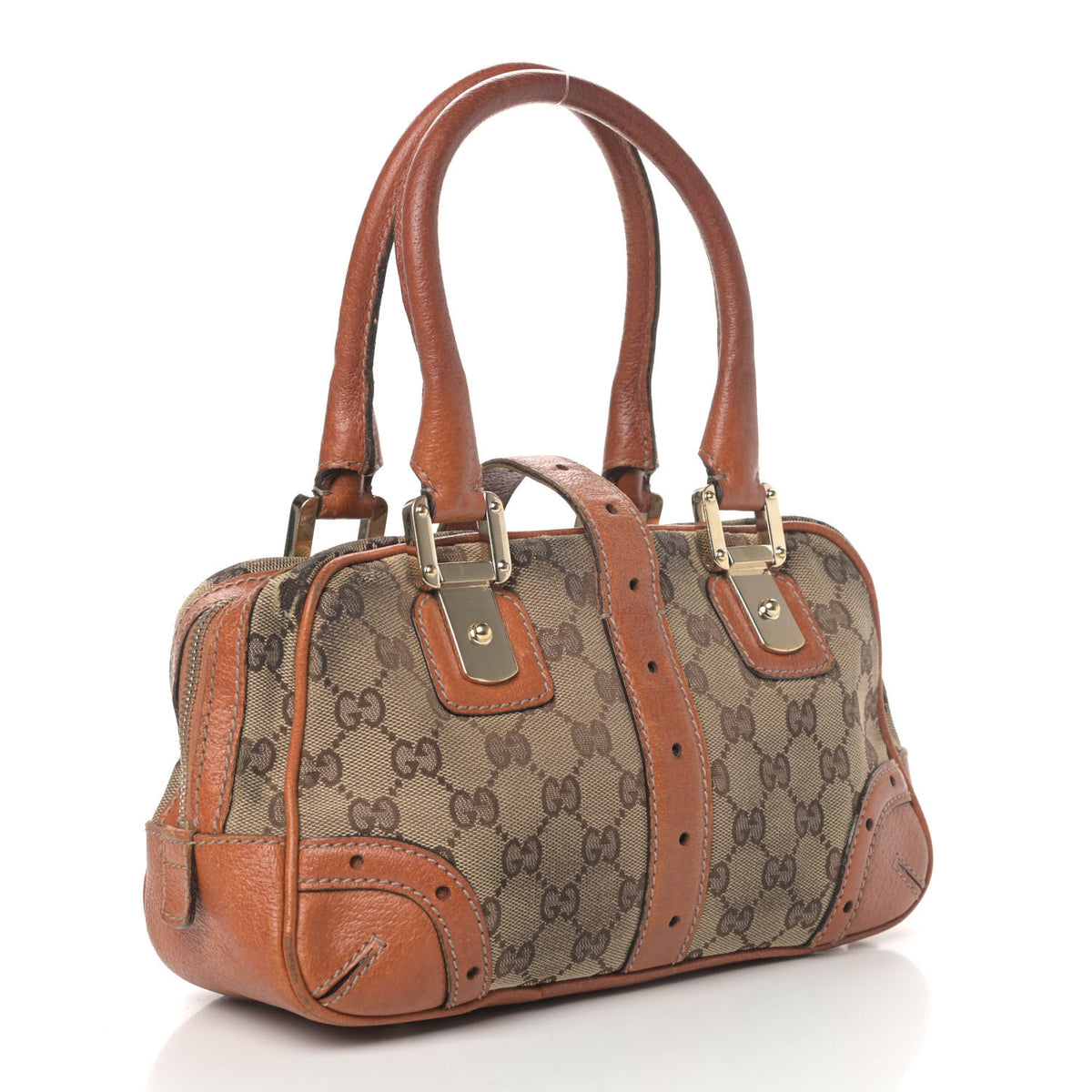 Gucci Monogram Glam Boston Tote Orange 2 of 12