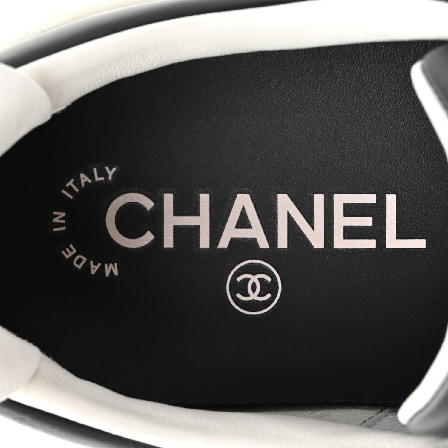 Chanel Calfskin CC Womens Sneakers 40 Black 8 of 10