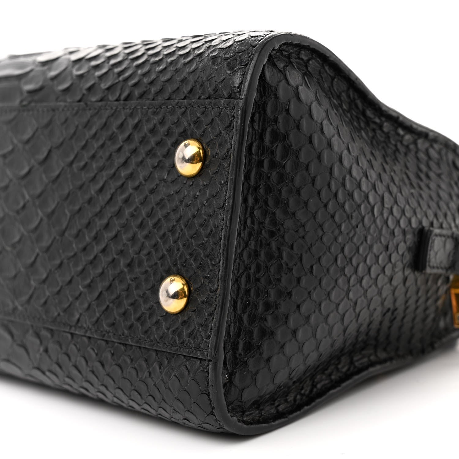 Saint Laurent Python Calfskin Embossed Monogram Baby Cabas Black 10 of 22