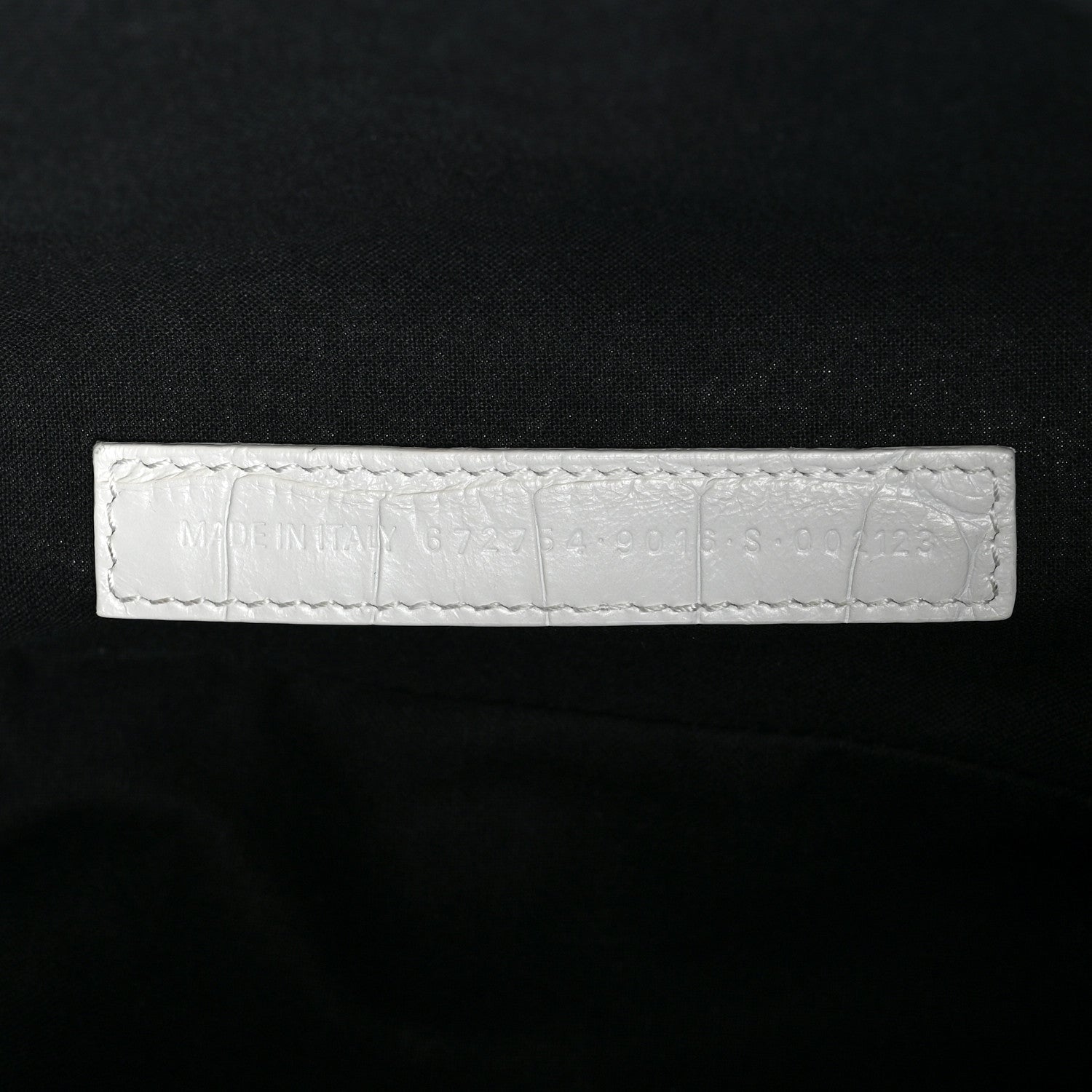 Balenciaga Extra Supple Calfskin Crocodile Embossed Medium Le Cagole Shoulder Bag White 7 of 18