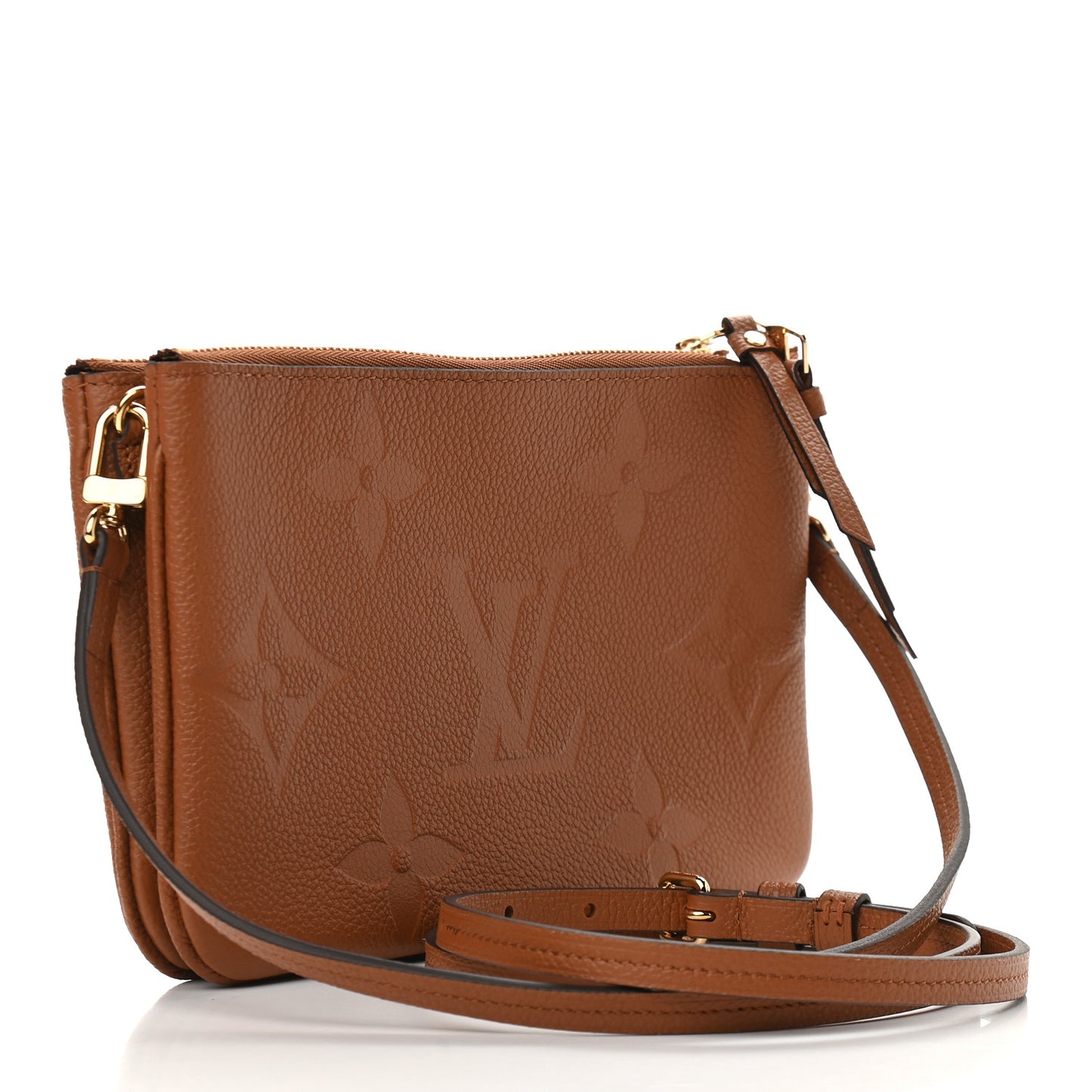 Empreinte Monogram Giant Double Zip Pochette Caramel