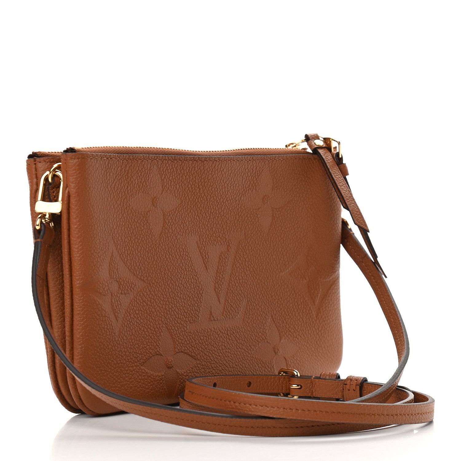 Louis Vuitton Empreinte Monogram Giant Double Zip Pochette Caramel 3 of 8