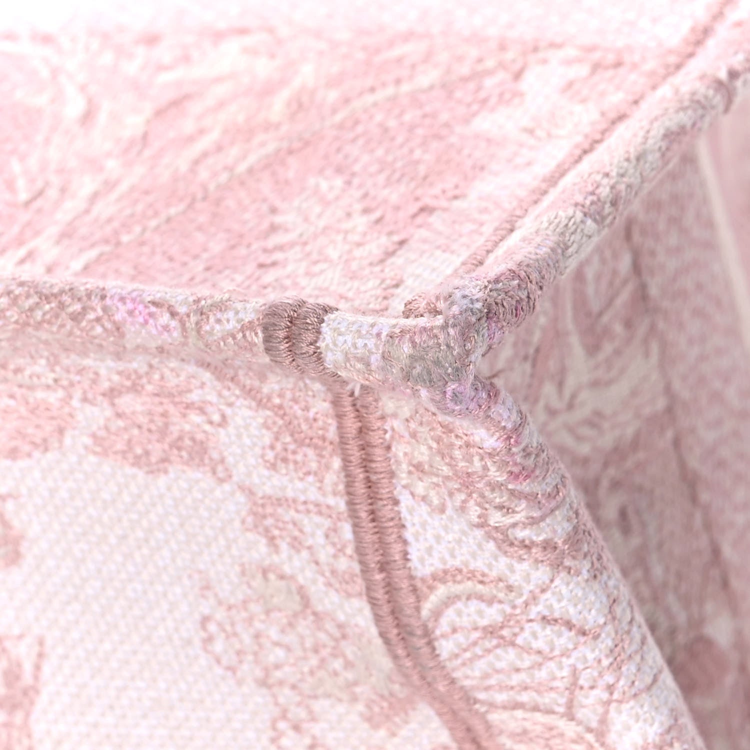 Christian Dior Canvas Toile De Jouy Embroidered Medium Book Tote Pink 12 of 14